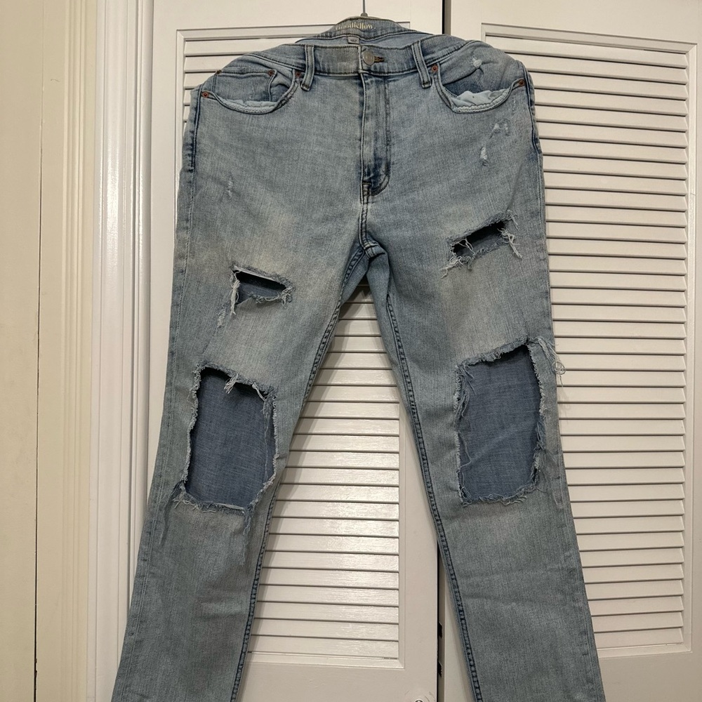 Goodfellow & Co Men's Distressed Blue Jeans